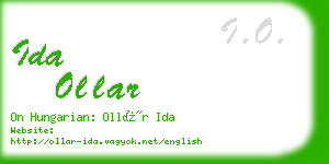 ida ollar business card